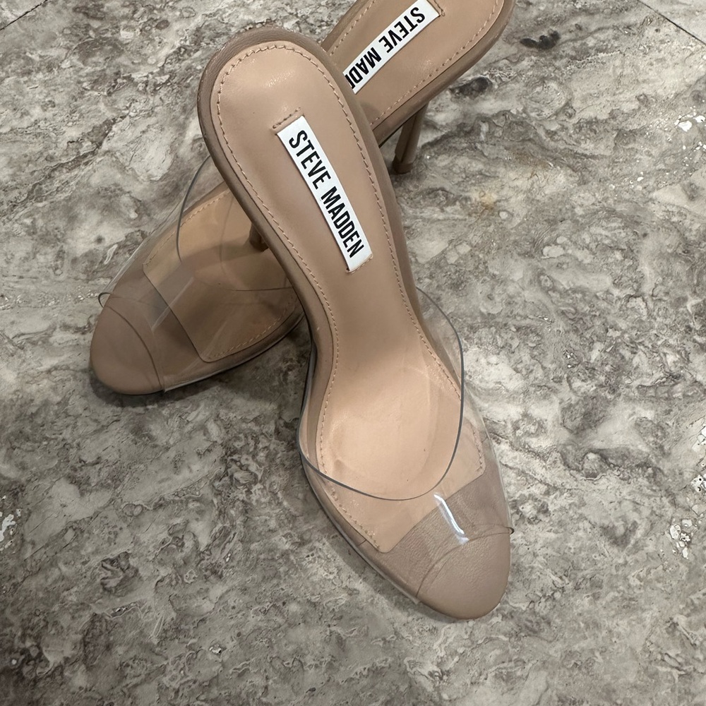Steve Madden Women's Clear and Tan Heels